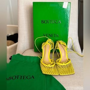 BRAND NEW | Bottega Veneta Mesh Stretch Sandals | Kiwi | Sz 8